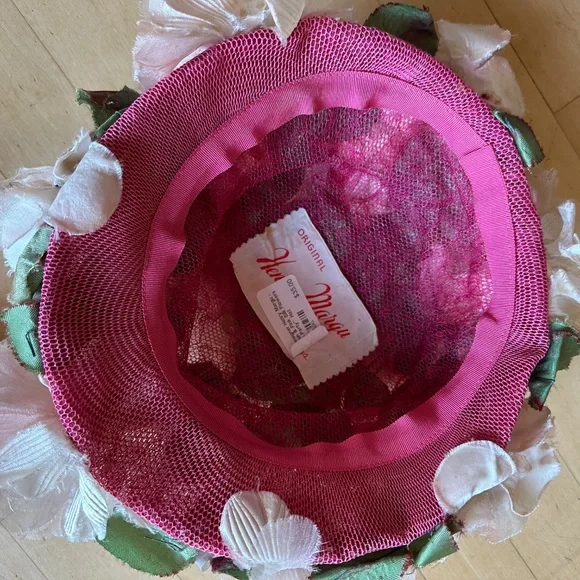 1950's Vintage Designer floral hat set of 2, G1067